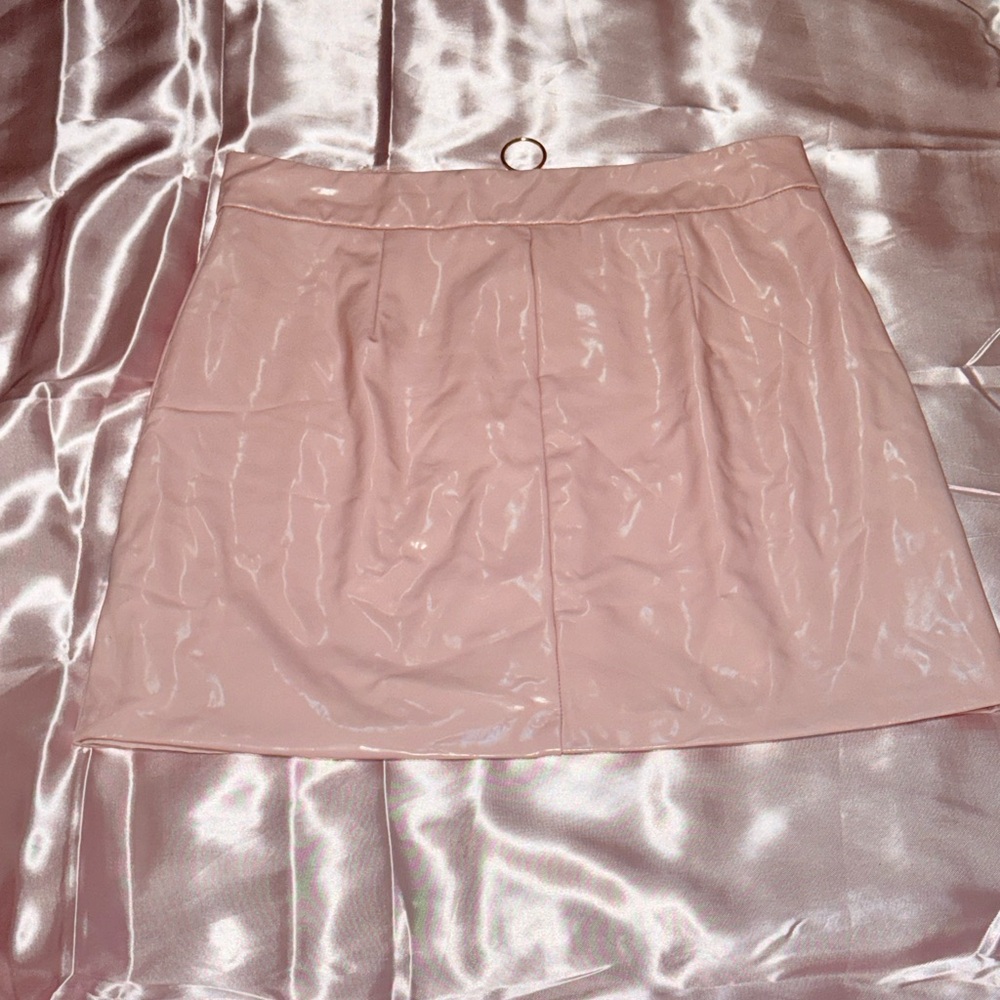 Forever 21 Shiny Blush Mini Skirt